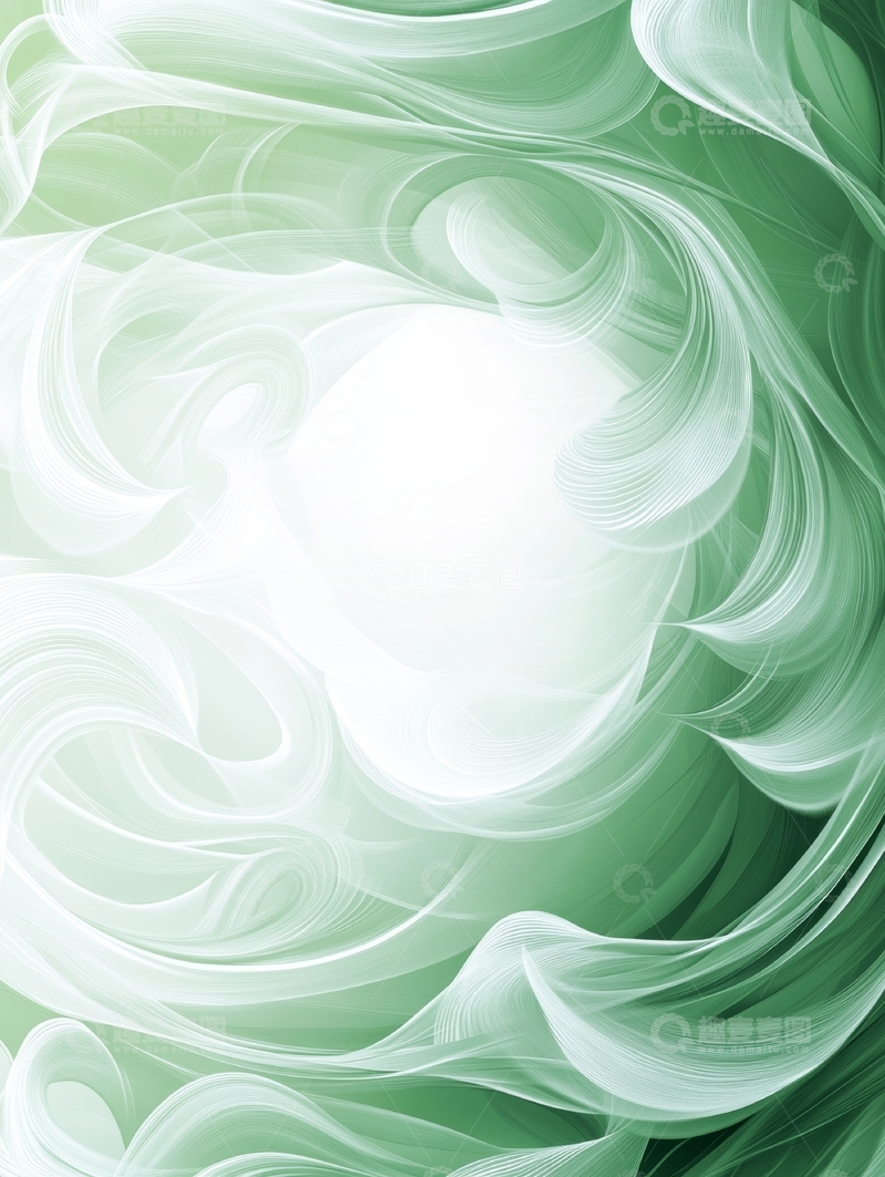 高清大图下载【趣麦麦图】绿色抽象烟雾背景