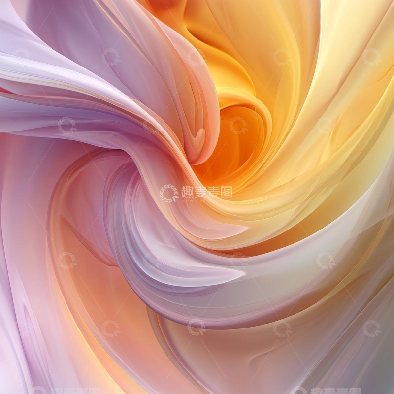 高清大图下载【趣麦麦图】柔和色彩的漩涡艺术