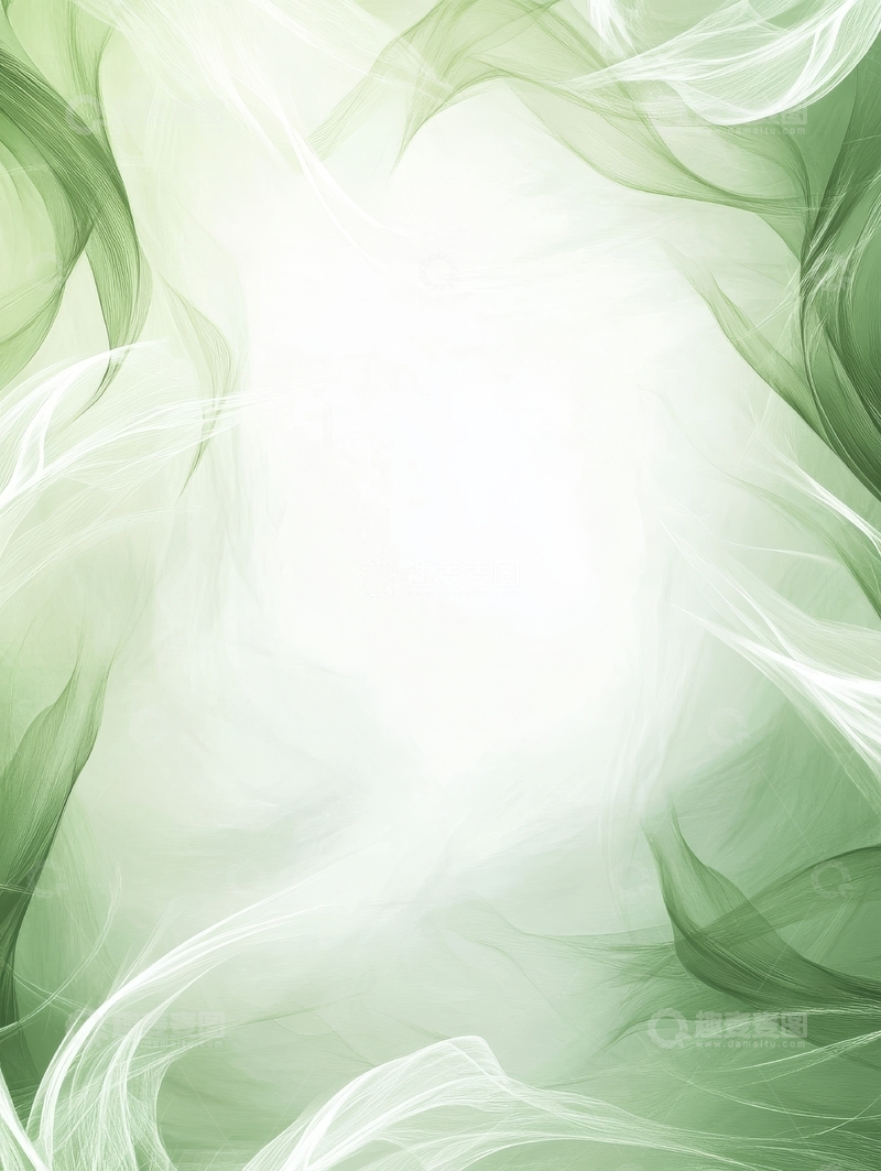 高清大图下载【趣麦麦图】绿色烟雾环绕的抽象背景