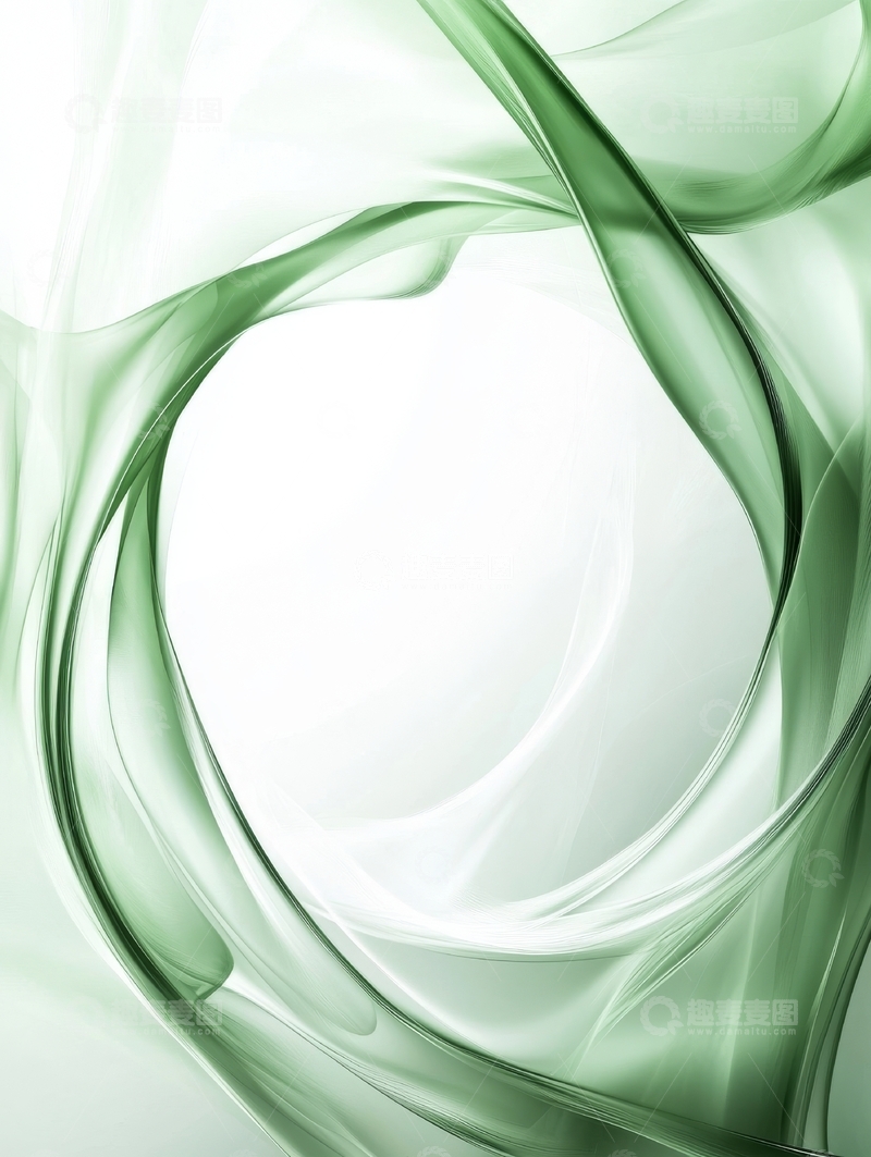 高清大图下载【趣麦麦图】绿色烟雾的抽象艺术背景