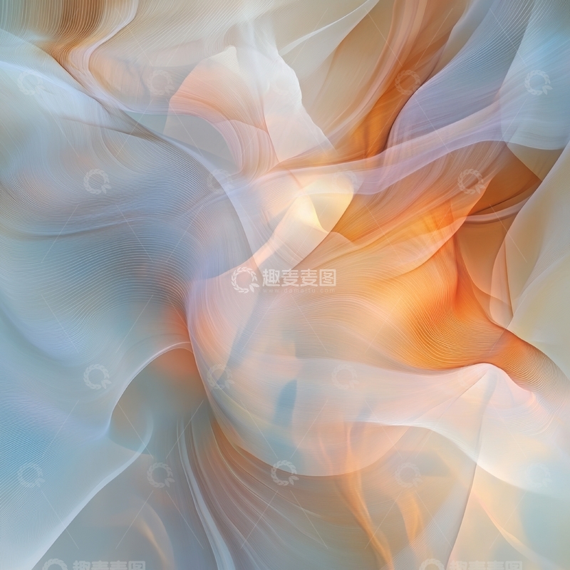 高清大图下载【趣麦麦图】柔和色彩的抽象流动图案