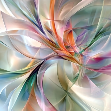 多彩流线的抽象艺术图案