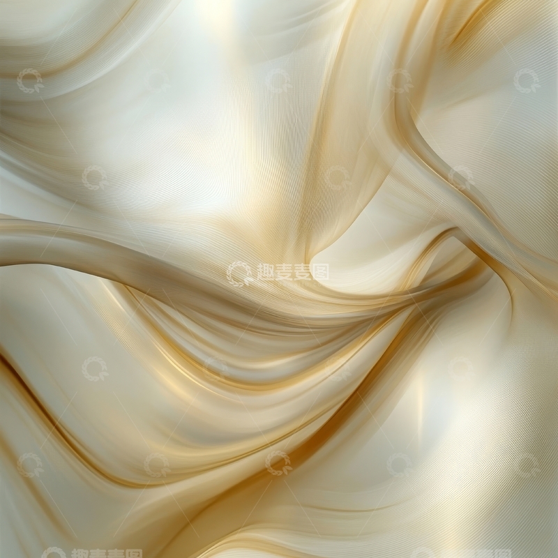 高清大图下载【趣麦麦图】柔和流动的金色织物纹理