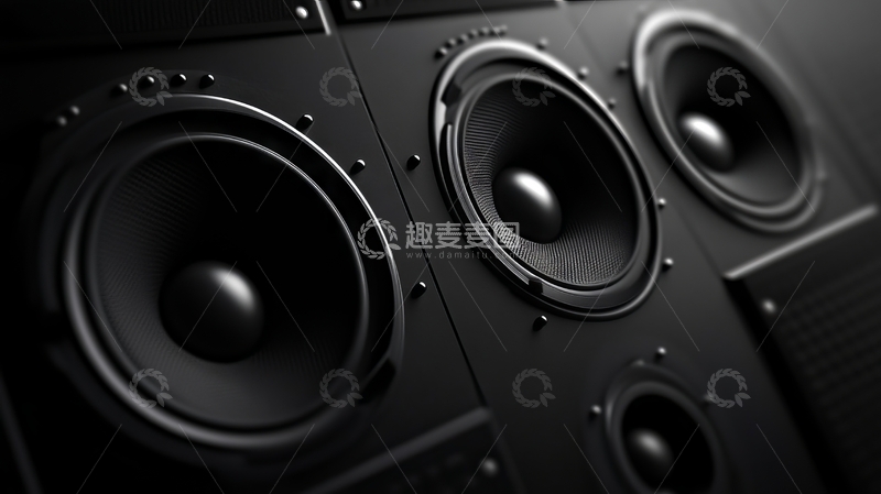 高清大图下载【趣麦麦图】黑色音响设备特写