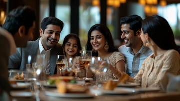 家庭聚餐，共享美食与欢笑