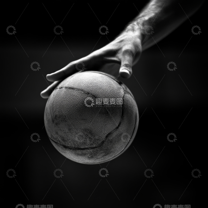 高清大图下载【趣麦麦图】手握篮球的瞬间