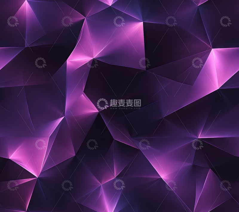 高清大图下载【趣麦麦图】紫色多边形几何图案背景