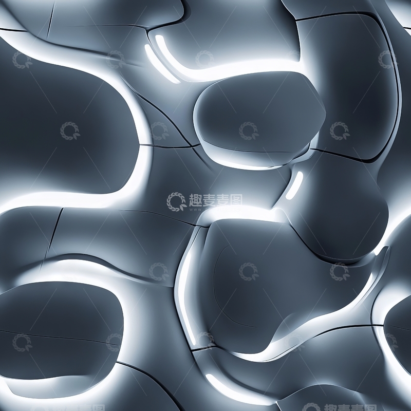 高清大图下载【趣麦麦图】光滑曲面的光影交错图案