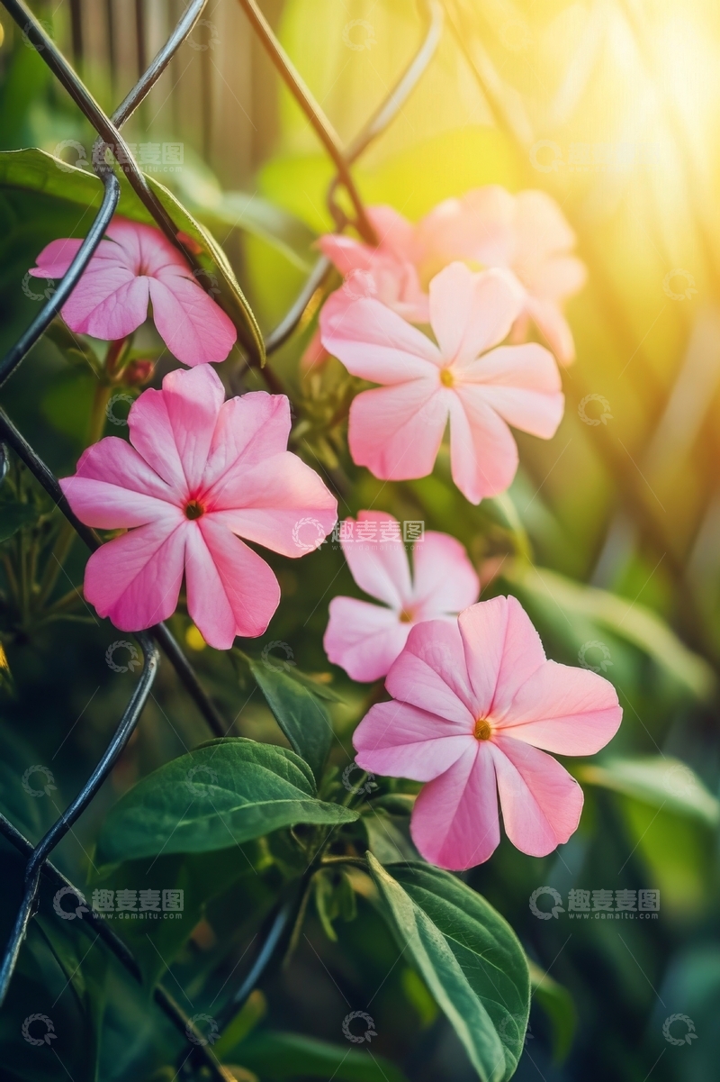 高清大图下载【趣麦麦图】粉色花朵在阳光下的美丽景象