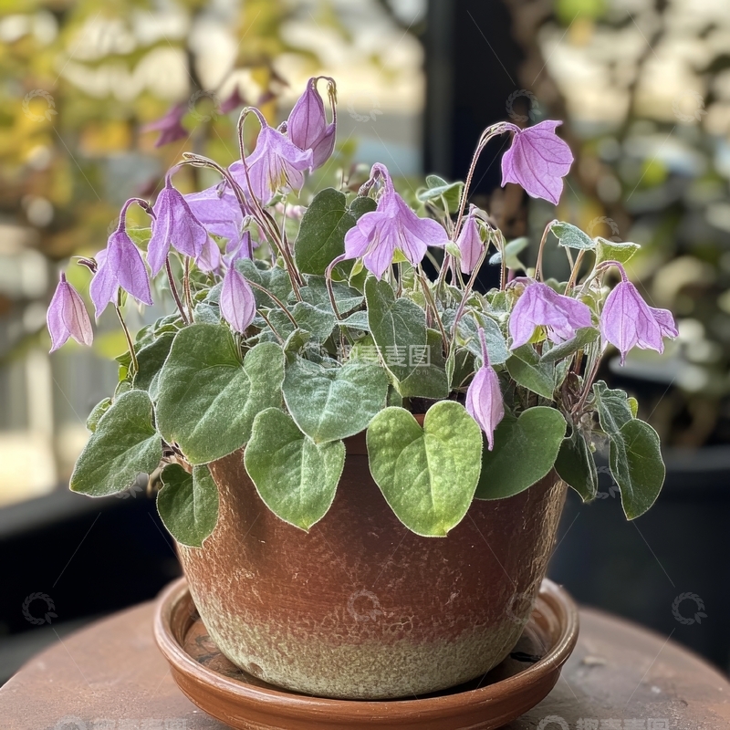 高清大图下载【趣麦麦图】紫色吊钟花盆栽