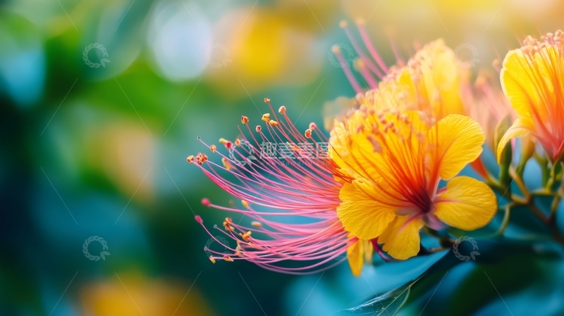 高清大图下载【趣麦麦图】鲜艳的黄色花朵特写