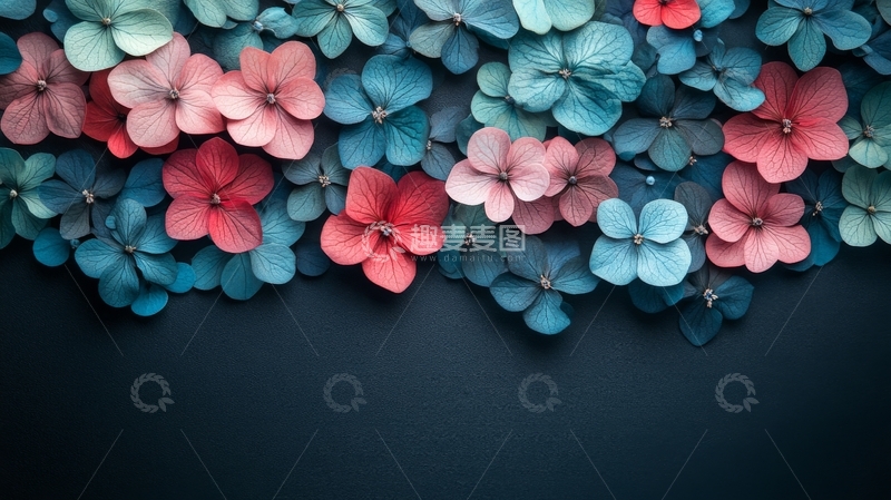 高清大图下载【趣麦麦图】色彩斑斓的花卉排列