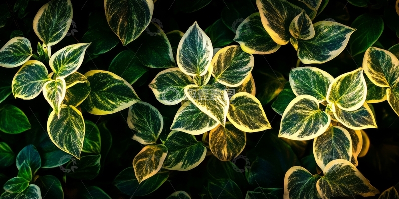 高清大图下载【趣麦麦图】绿叶植物的光影交错