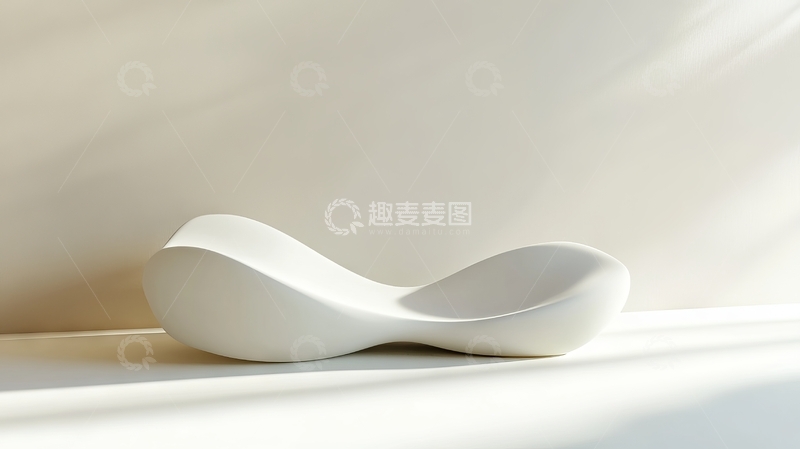 高清大图下载【趣麦麦图】简约白色抽象雕塑