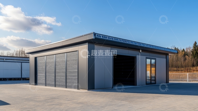 高清大图下载【趣麦麦图】现代工业仓库外观