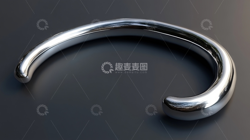 高清大图下载【趣麦麦图】光滑金属环的特写