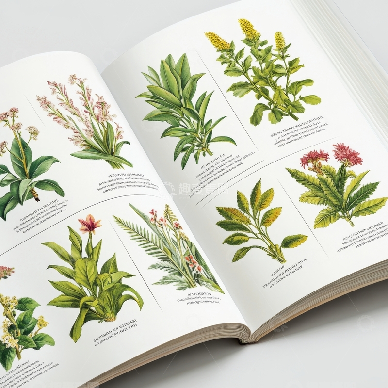 高清大图下载【趣麦麦图】植物图鉴：多样植物插图展示