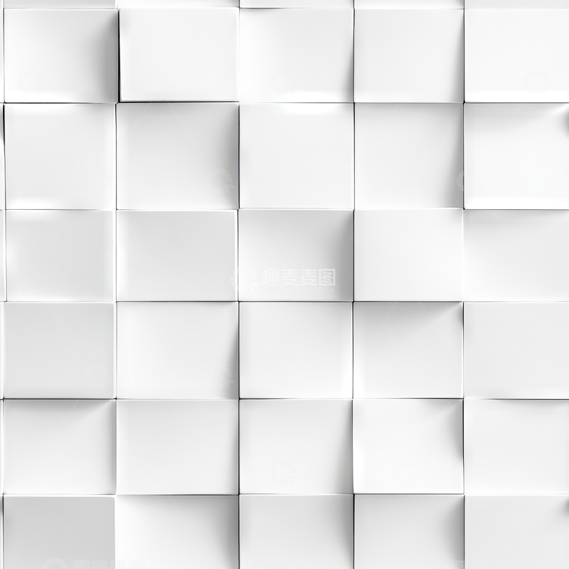 高清大图下载【趣麦麦图】白色立方体网格背景