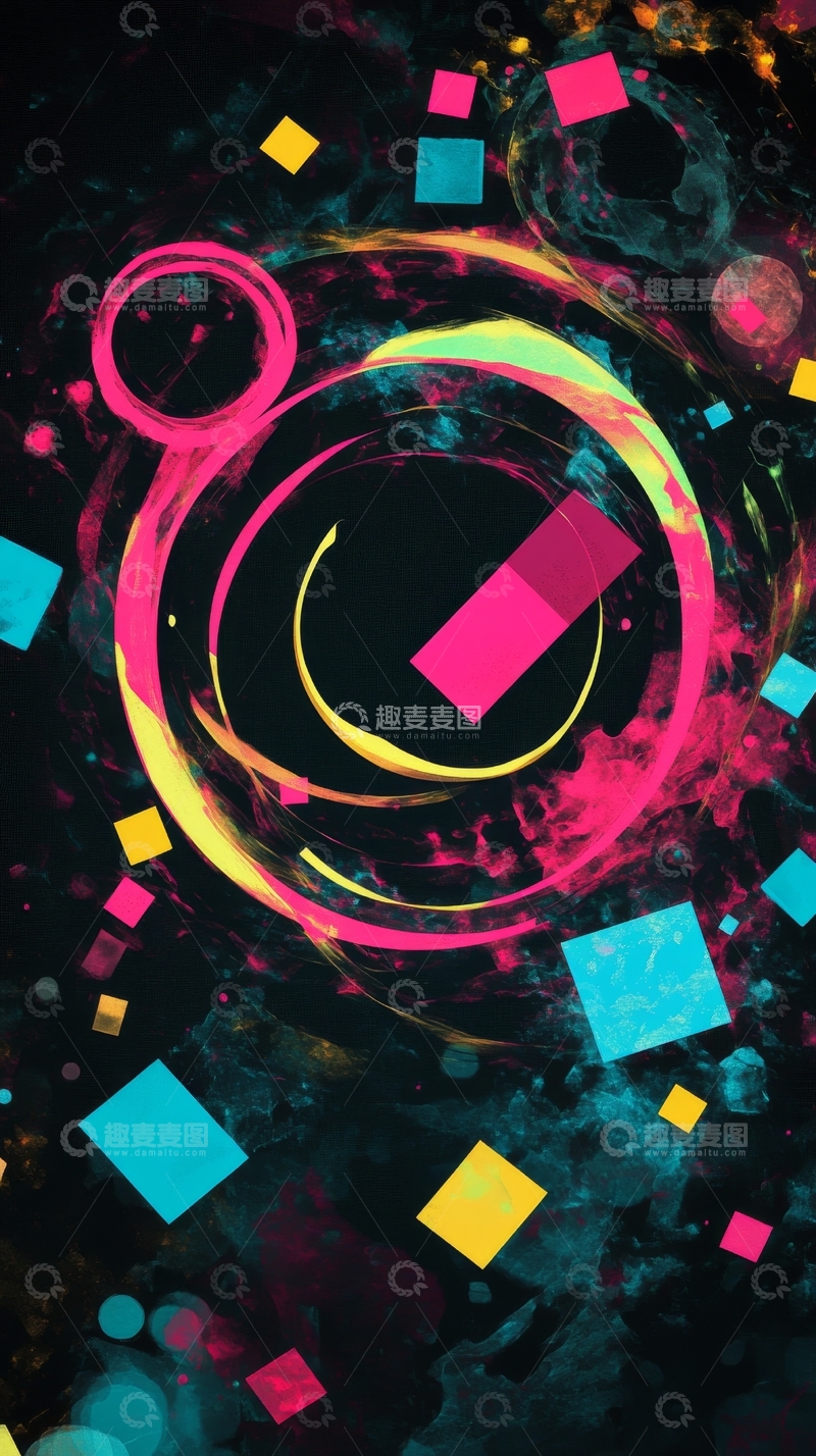 高清大图下载【趣麦麦图】多彩抽象图案与几何形状