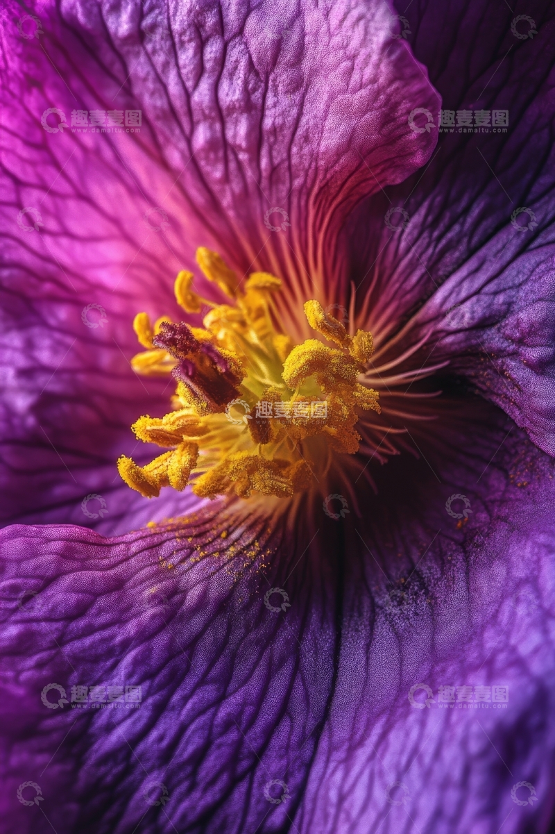 高清大图下载【趣麦麦图】紫色花朵的特写