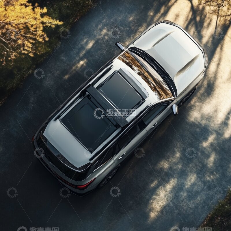 高清大图下载【趣麦麦图】俯视视角下的豪华SUV
