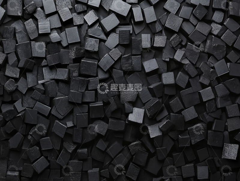 高清大图下载【趣麦麦图】黑色立方体堆叠的纹理背景