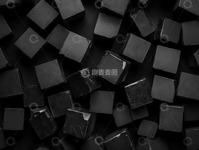 高清大图下载【趣麦麦图】黑色立方体堆叠的纹理背景