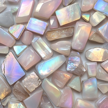 彩虹光泽的宝石集合