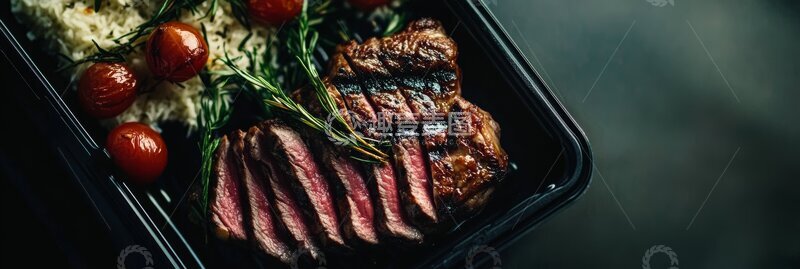 高清大图下载【趣麦麦图】烤牛肉配樱桃番茄和迷迭香