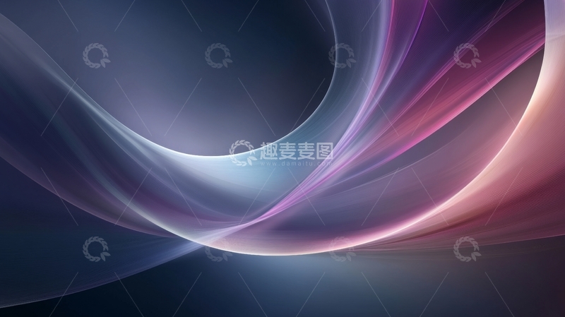 高清大图下载【趣麦麦图】流光溢彩的抽象曲线