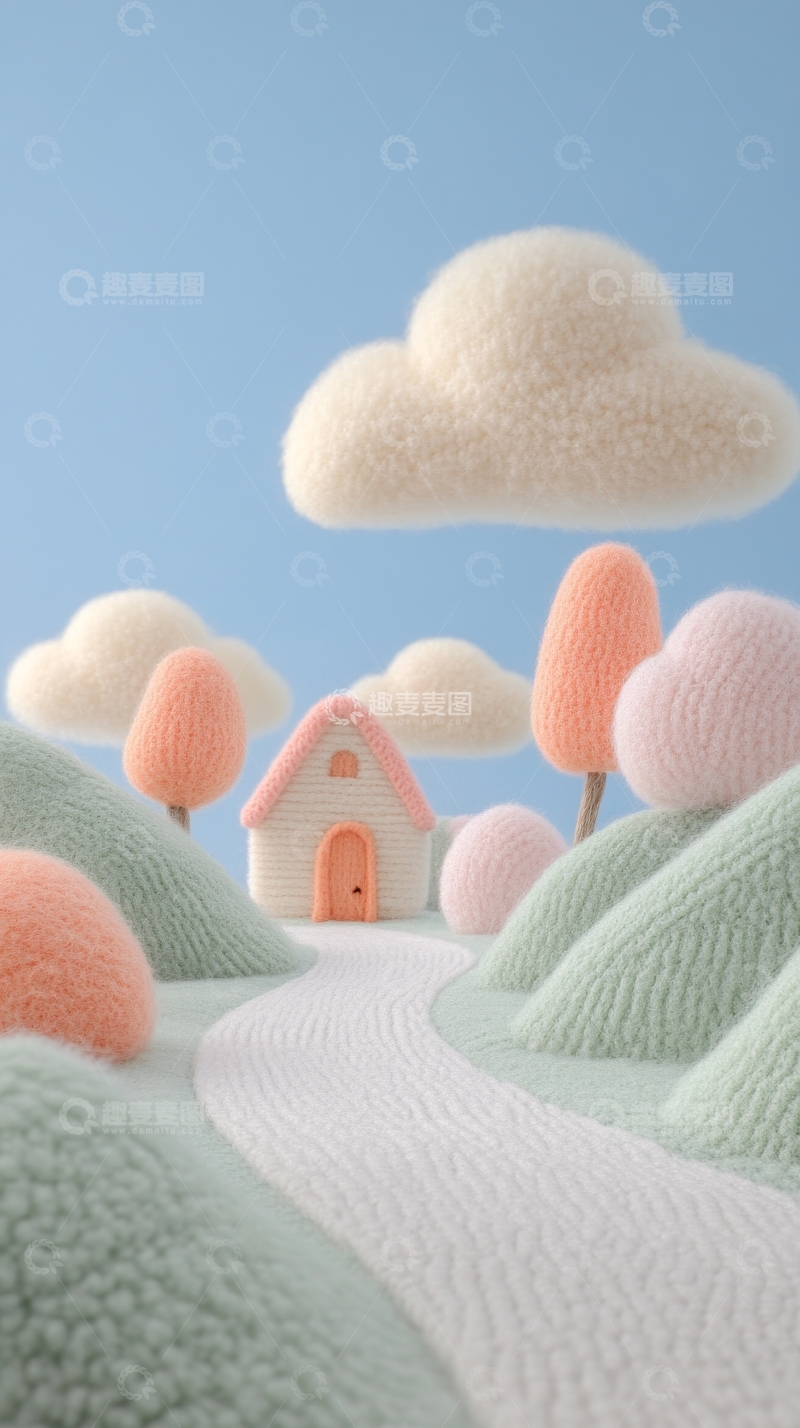 高清大图下载【趣麦麦图】梦幻毛绒小镇
