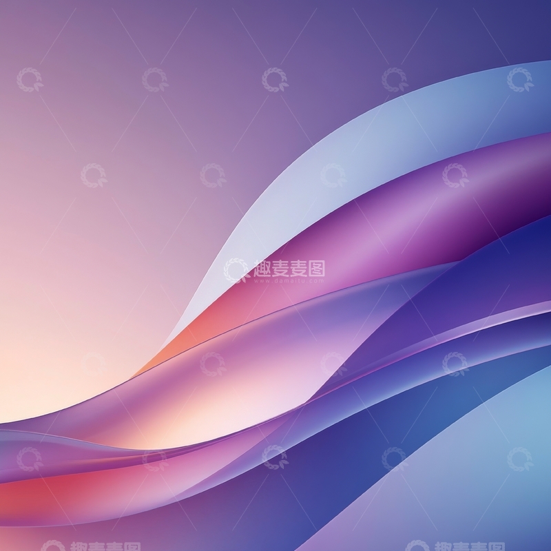高清大图下载【趣麦麦图】渐变色彩的流动线条艺术背景