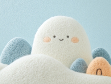 毛绒玩具云朵造型可爱设计