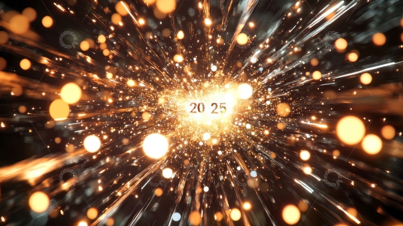 璀璨星光中的2025字样