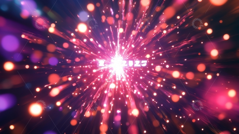 璀璨光效与数字2025的视觉盛宴