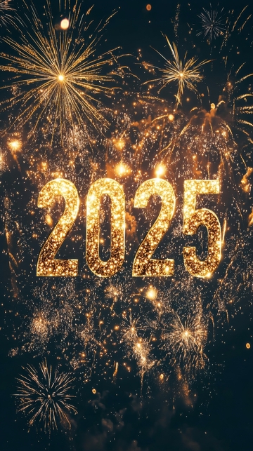 2025年烟花庆祝夜景