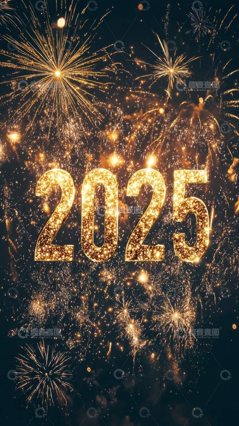 2025年烟花庆祝夜景
