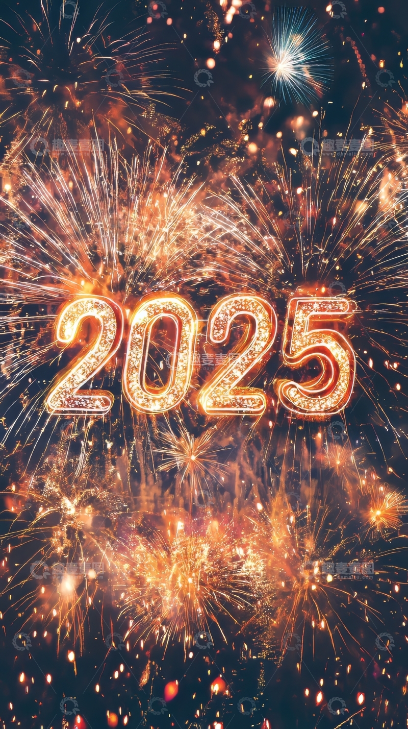 2025年烟花庆祝夜景