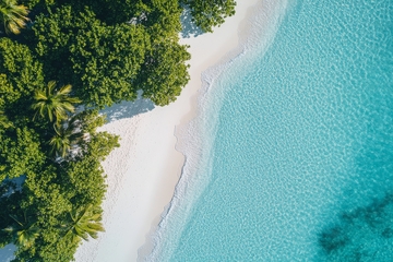 热带海岛的空中俯瞰