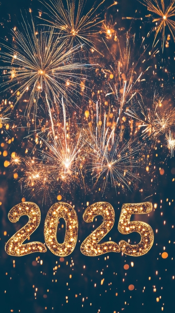 2025年烟花庆祝夜景