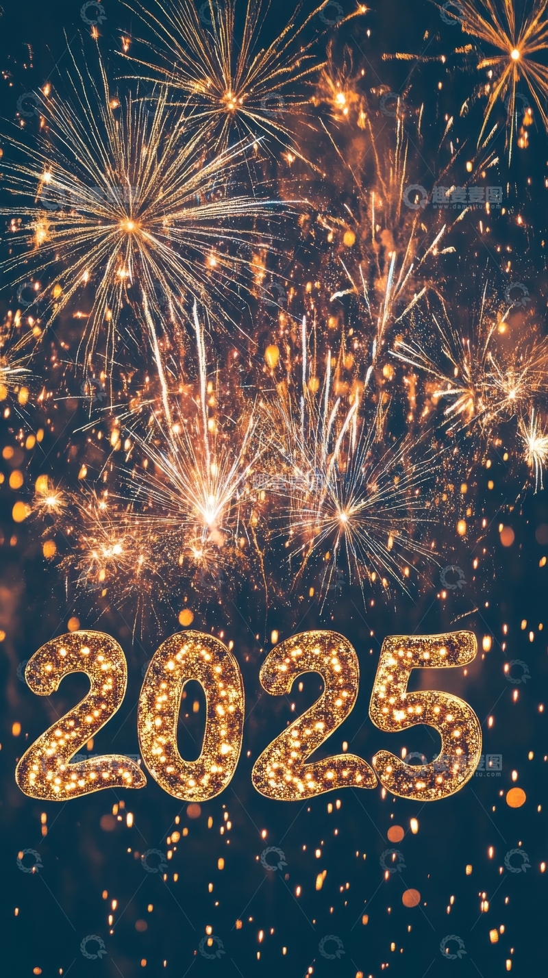 2025年烟花庆祝夜景