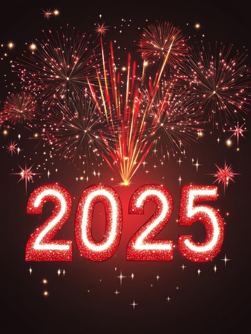 2025年烟花庆祝背景