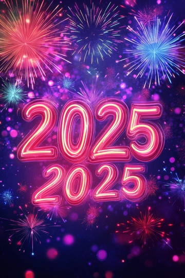 2025年烟花庆祝背景