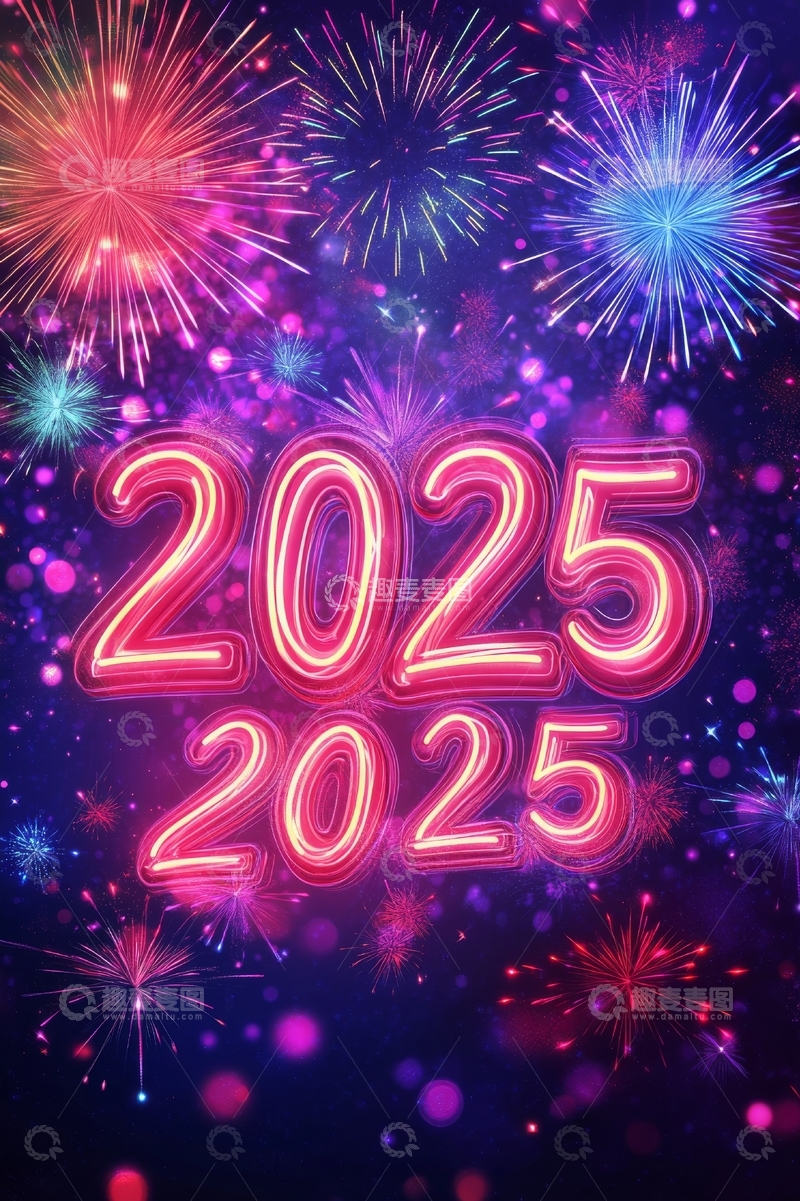 2025年烟花庆祝背景