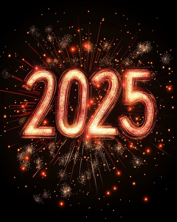 2025年烟花庆祝背景