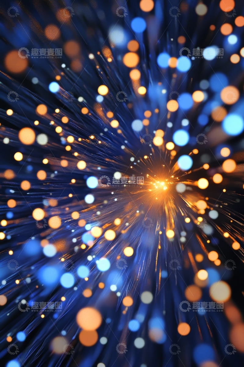 高清大图下载【趣麦麦图】-光点汇聚的抽象背景