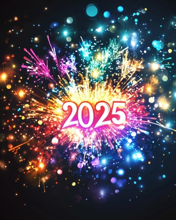 2025年烟花庆祝背景