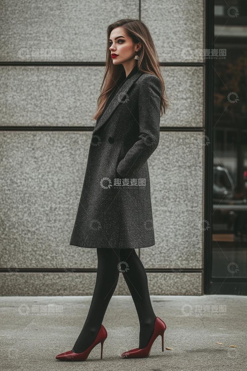 高清大图下载【趣麦麦图】都市街头的时尚女性