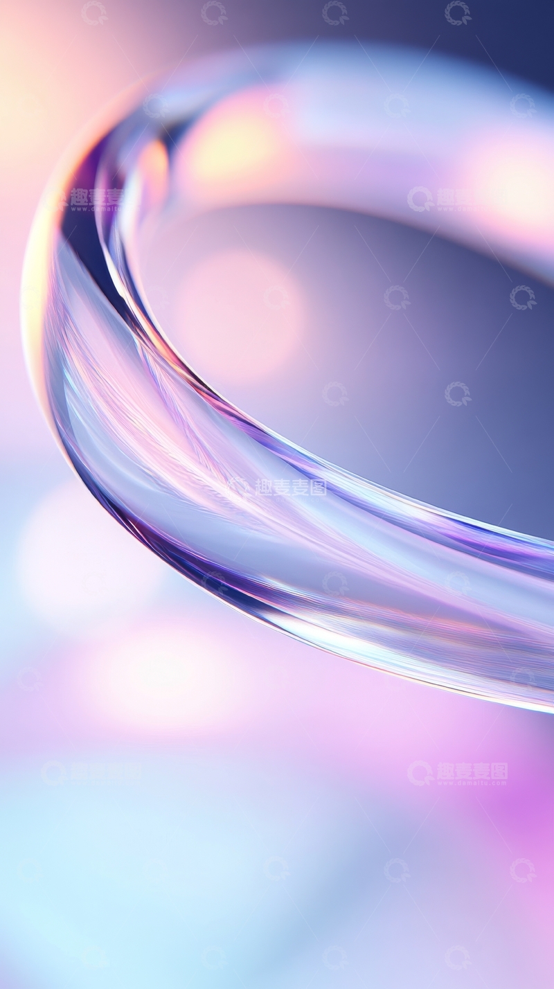 高清大图下载【趣麦麦图】透明玻璃环的柔和光影