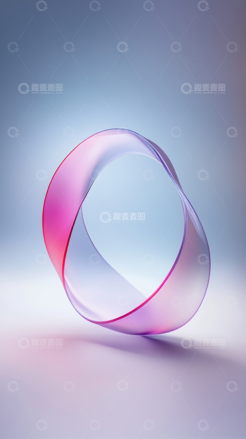 高清大图下载【趣麦麦图】渐变色环形物体的光影展示